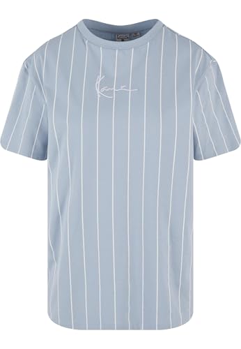 Karl Kani Small Signature Essential Pinstripe OS Tee Light Blue/White, XXS