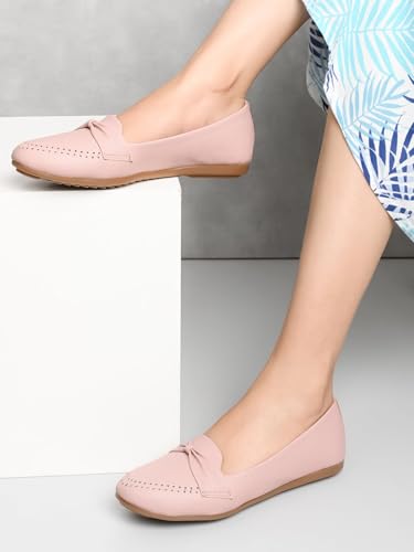 Image of XE Looks Stylish Knotted Bow Loafers | Soft Matte Finish | Flexible & Everyday Wear For Girls & Womens