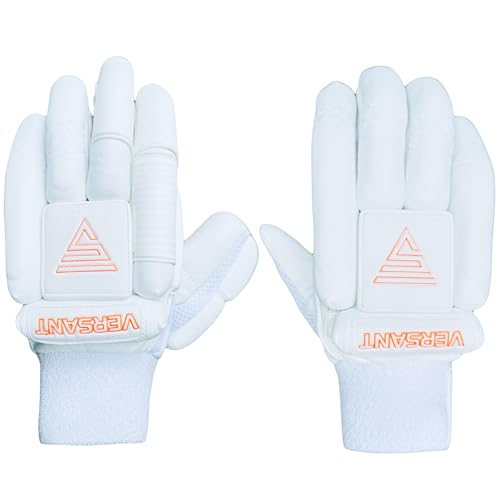 Image of VERSANT PRO DG Cricket Batting Gloves (All White, Men Size, Left Handed)
