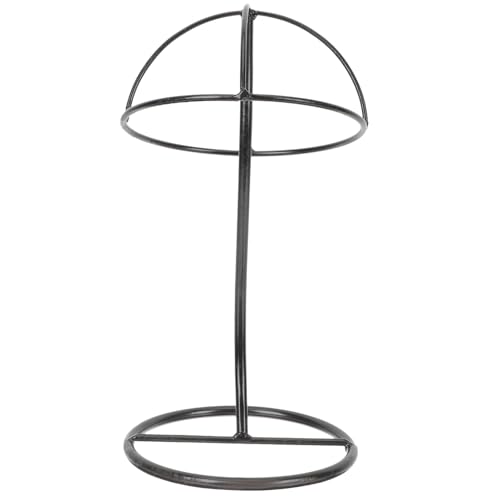 Beaupretty 帽子展示架 アイアン製 カーブドーム形状 帽子 ウィッグ用スタンド 安定ベース付き 店舗 自宅用 収納ラック