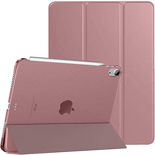 Image of DuraSafe Cases for iPad Air 6th 2024 5th 2022 4th 2020 Gen [Air 4 /5 / 6 / Air 11 ] 10.9 11 A2588 A2316 MM6R3HN /A MM6T3HN /A MYHX2HN /A MYJ22HN /A Slim Lightweight PC Dual Angle Stand Cover - Rose Gold