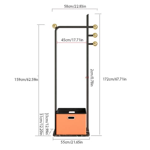 Porte-manteau d'angle pour chambre à coucher pour libérer l'espace