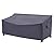 F&J Outdoors Heavy Duty Waterproof UV Resistant I Shape 3Seater Patio Sofa Cover, Grey, 82" W x 39" D x 36" H