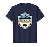 Yellowstone National Park Mountain and Bison Kids Outdoor Em T-Shirt