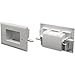 DATA COMM Electronics 45-0009-WH Easy Mount Recessed Low Voltage Cord Plate, Outlet Box, In Wall Cable Management Slim Fit for Tight Spaces, Home TV Theater, White, 4.88