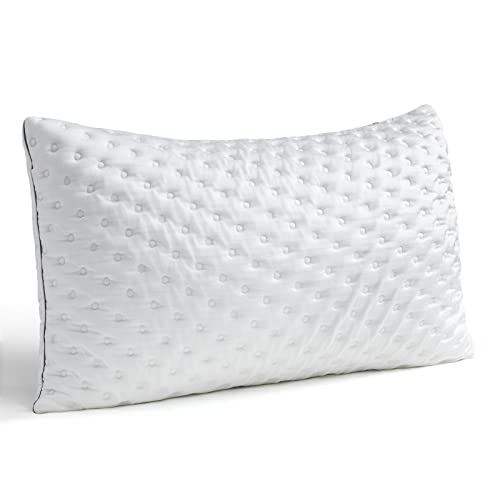 BedStory Pillows - Shredded Memory Foam Pillow for Neck and Shoulder Pain Relief, Hypoallergenic and Cooling Bed Pillow - 50x75 cm