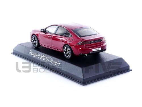 Norev 1/43 - Peugeot 508 GT Hybrid 2023 Rojo miniatura 4