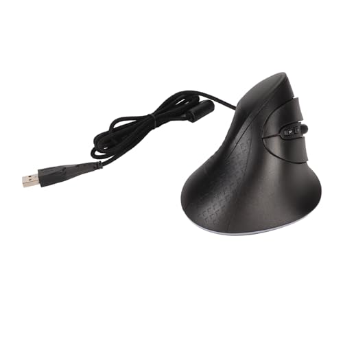 Ratón Vertical RGB Programable con Cable, 7 Botones, dpi Ajustable, Ratón óptico Ergonómico para 7/10/11 Juegos de PC (Black)