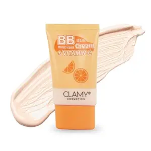 Clamy BB Cream Vitamin C Perfect Cover Foundation, Smooth Creamy Texture, Flawless Makeup Look 30g (Shade 2)