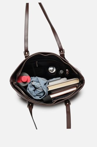 Image of Allen Solly Women's Oversized Tote & Travel Handbag | Vegan Leather | Multiple Pockets | Secure Zip Closure | Casual Outings
