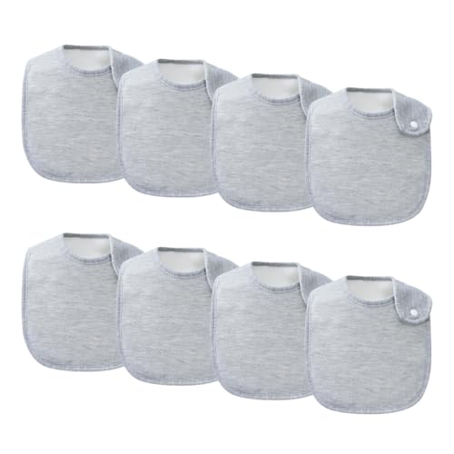 Image of lazyrhino 8 Pack Baby Bibs Unisex Adjustable with Snaps Ultra Soft Absorbent Drooling Teething for Boys and Girls