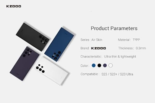 Image of K-Doo Air Skin Ultra Slim Case 0.3mm Thickness Full Covered Super Thin Mobile Back Cover for Samsung Galaxy S25 Ultra 5G (White)