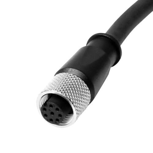 Cable Sensor Actuador Cat6a M12 A-Code 8 Pin 1 m miniatura 4
