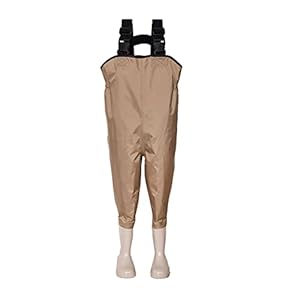 Vissende Steltlopers Voor Kinderen, Waterdichte Steltlopers Voor Kinderen Met Antisliplaarzen, Spelende Kinderen Waterkleding, Houd Uw Kleding Te Allen Tijde Droog En Warm,Khaki,XS