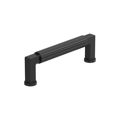 Amerock Ballard 3-3/4 inch (96mm) Center-to-Center Matte Black Cabinet Pull, BP37643MB