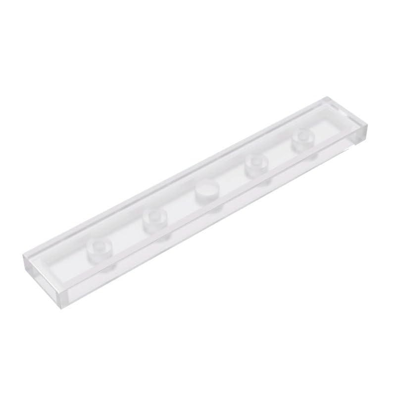 Gobricks 6636 Foundation Plate Tile 1x6 with Groove 50 Pieces GDS-564 Compatible with Lego Building Blocks Color:Trans-Clear — image 1