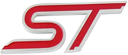 3D Aluminum Auto red ST for Focus Mondeo Fiesta Rear trunk Emblem Badge Sticker