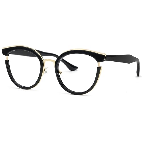 Image of Zeelool Classic Cat Eye Glasses Frame with Non-prescription Clear Lens for Women ZJGT414068