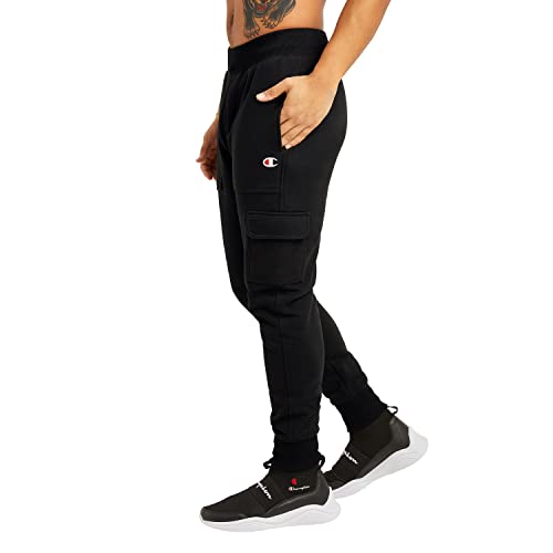 Champion Mens Cargo Joggers, Reverse Weave Fleece Cargo Pants for Men, Heavyweight, 30.5"3