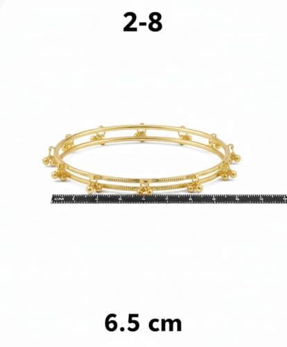 Image of Kashmiri Traditional Bangles Set for Women | Gold Plated /Silver Plated Handcrafted Ghungroo Bangles | Ethnic Bridal Festive Jewellery | Pack of 8