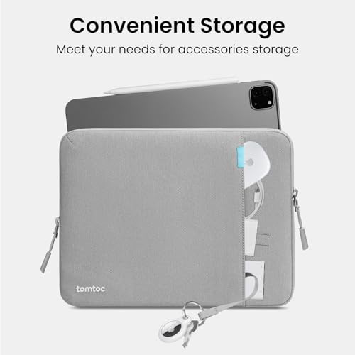 Image of tomtoc 360 Protective Tablet Sleeve for 13-inch iPad Air 2026 (M4 /M3 /M2), iPad Pro 13-inch (M5 /M4), 12.9-inch iPad Pro (6th /5th /4th /3rd Generation) with Magic Keyboard, Water-Resistant iPad Case Bag