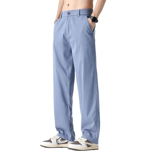 Men Soft Straight Casual Pants Trousers Loose Male Sweatpants
