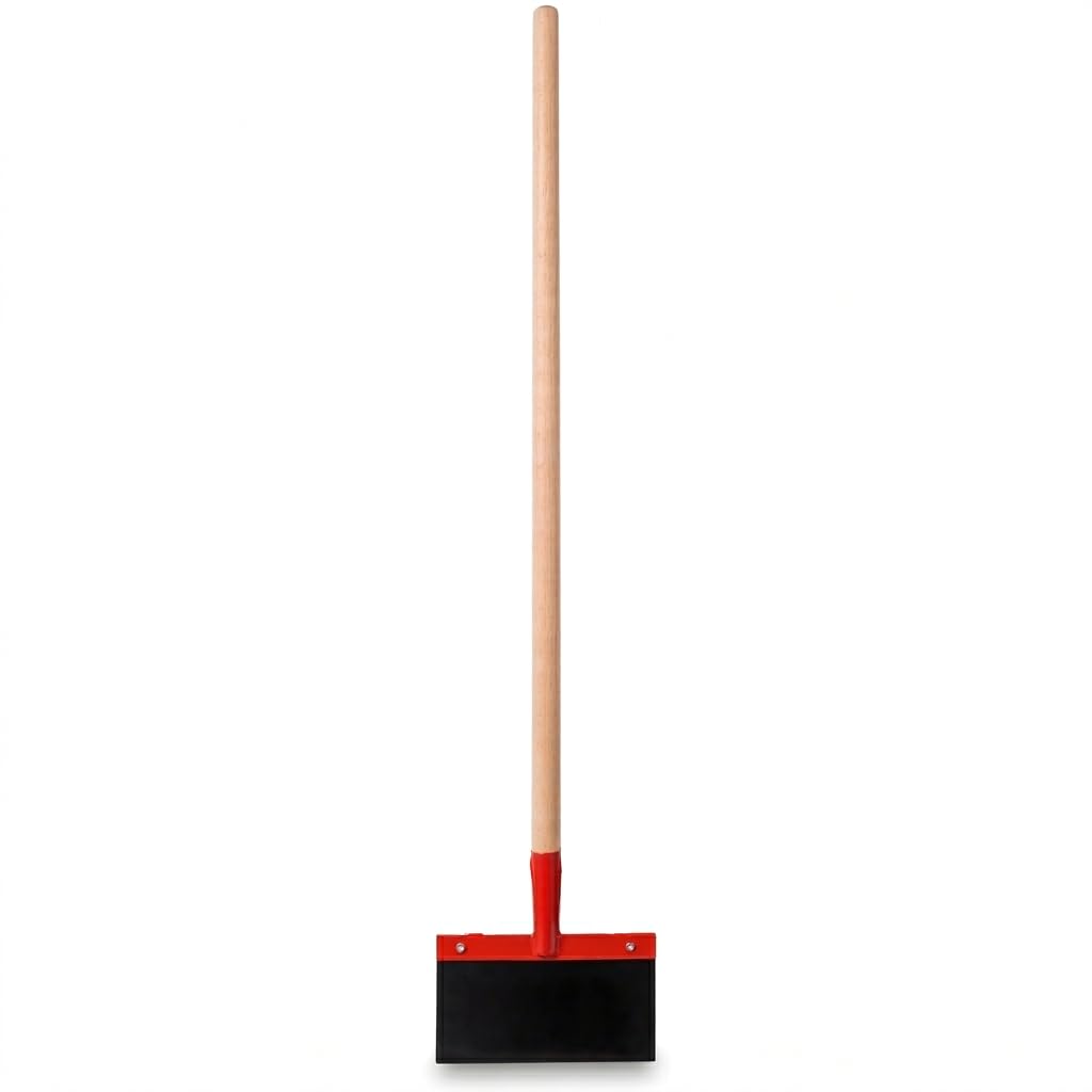 Shock Scraper 15 cm with Beech Wood Handle 130 cm Spring Steel Blade without Strut 150 mm Wide Floor Scraper Ice Scraper Cleaning Scraper Carpet Scraper Hand Tool for Construction, Garden and Winter