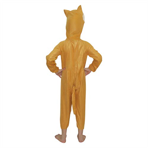 Image of Kaku Fancy Dresses Fox Wild Animal Costume for Kids - Brown, 3-4 Years | Animal Fancy Dress for Boys & Girls