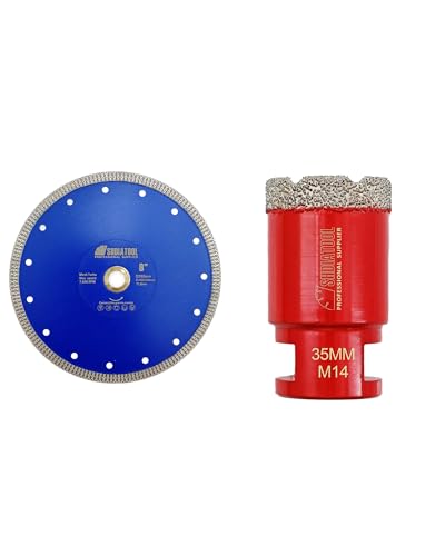 SHDIATOOL Disque diamant haute longévité et foret pour perceuse diamantée anti-éclatement