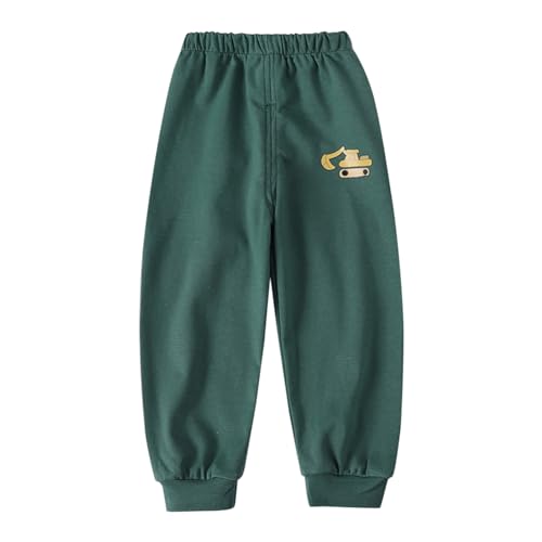 Moonker Toddler Kids Joggers Pants with Cute Pattern Unisex Solid Color Elastic Waist Sweatpants Soft Comfy