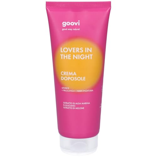 Goovi, Lovers in The Night, Crema Doposole con Effetto Prolungatore dell'Abbronzatura, Idrata, Lenisce e Dona una Sensazione di Freschezza, Formula con Estratto di Alga Marina e Melone, 200 ml