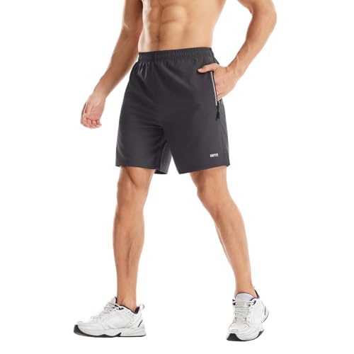INYO Mens Athletic Short Quick Dry Lightweight Running Shorts Zipper Pockets Breathable Tennis Shorts2