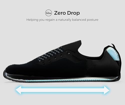 AIRHAS Men's Barefoot Shoes Zero Drop Anatomical Toe Box Minimalist Sneakers for Gym Workout Walking (Black,8.0) by AIRHAS - Used condition - Image 2