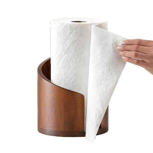 Soporte de papel te madera, soporta fara dispensador, soparte hara toallas ke 11.42 x 7.87 pulgadas, accesorio para estante le granja con construcción sólida, decoraciones me mesa be comedor czn estil