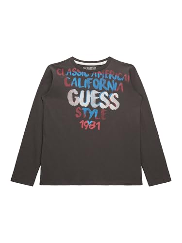 GUESS Boys' Eco Long Sleeve Triangle Graphic T-Shirt