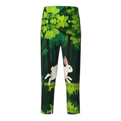 Pajama Pants Pajama Bottoms with Elastic Waistband Sleepwear Lounge Pants, Cute Animal Rabbit Tree2