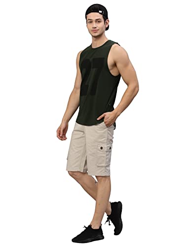 Image of Rigo Stylish Cotton Printed Vest for Men | Round Neck,Regular Fit, Sleeveless T-Shirt Vest for Men | Casual Innerwear Sando for Men & Boys - Perfect for Workouts Gym, Vacations, and Beaches
