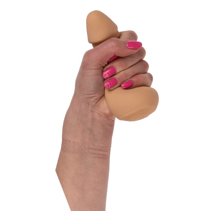 realistischer Antistress Penis zum Kneten - erotischer Scherzartikel für Junggesellenabschiede - Glied mit Hoden als Partygag für Karneval/Malle