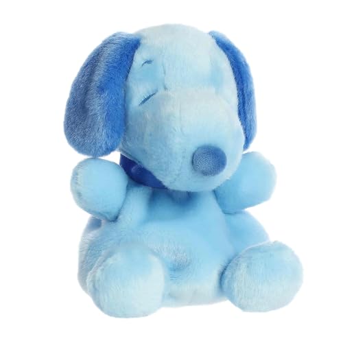Aurora® Adorable Peanuts® Snoopy Color Collection Palm Pals™ Stuffed Animal - Officially Licensed Toys for All Snoopy Fans - Nostalgic Gift for Adults and Birthday Celebrations - Blue 5 Inches