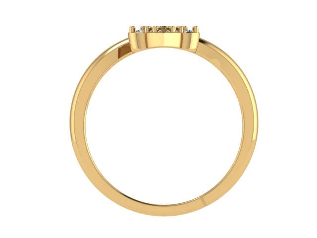 Image of Heer Collection Cubic Zirconia Adjustable Golden Lotus Design Ring For Men And Women