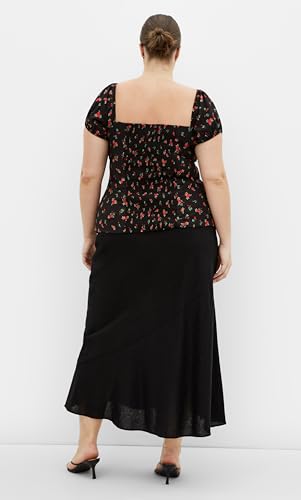 Image of City Chic Women's Plus Size Top - Daydreamer V Neck Print
