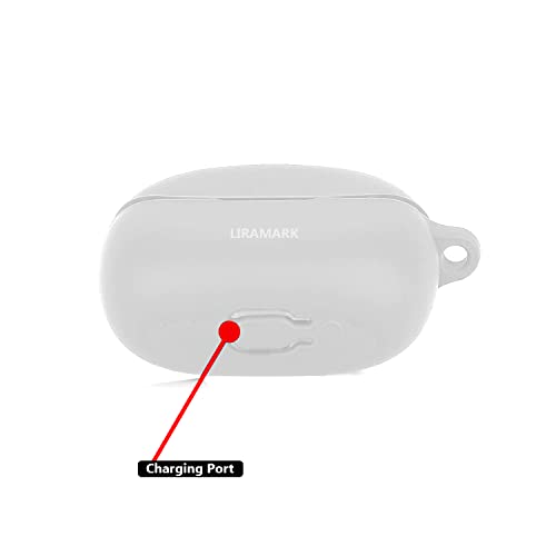 Image of LIRAMARK Shockproof Protective Silicone 360 Cover Case with Buckle Designed for Anker Soundcore R100 (White)