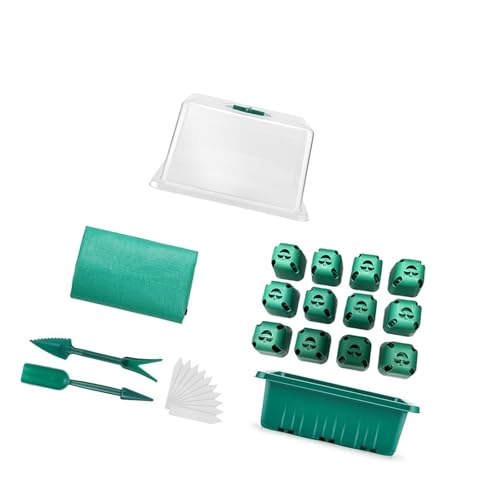 KHZen Bandeja Germinación Plántulas Caja Cultivo Planta Invernadero Interior para Caso Propagación del Uso del Hogar con Clara