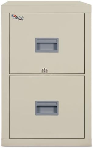 Patriot by FireKing Insulated Fire File, 1-Hour Fire Protection, 2 Legal/Letter File Drawers, Parchment, 17.75 x 25 x 27.75