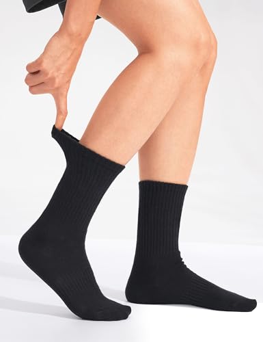Image of Somaibo 6 Pairs Kids Boys Girls Socks Athletic Basketball Soccer Football Cotton Crew Sock with Retro Stripes