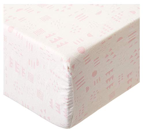 Image of HonestBaby unisex-baby Classics Fitted Crib Sheets Set Standard Mattress, 100% Organic Cotton Baby Boys, Girls, Neutral, 1 Pack - Pattern Play Gray Heather, One Size