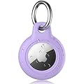 Meliya AirTag Portachiavi per Apple Airtag, Custodia in Plastica Impermeabile per Apple Airtag, Portatile Cover Protettiva per AirTag per Zaini e Animali Domestici (Viola)