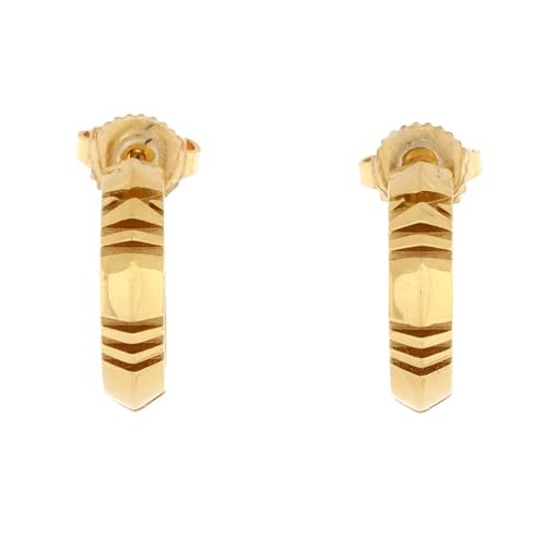 Tiffany & Co., Pre-Loved Atlas X Hoop Earrings 18K Yellow Gold Small, Yellow Gold