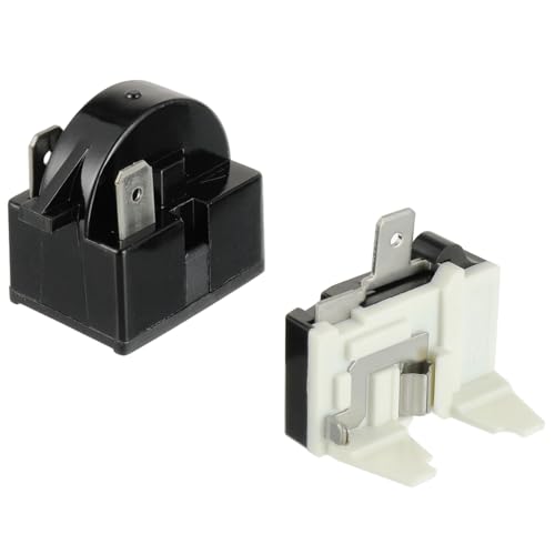 JAMHER Relais de démarrage à 2 broches 15 Ohm Relais de Démarrage de Réfrigérateur, PTC pour réfrigérateur congélateur et compresseur avec 1/6HP 125W Protecteur de Surcharge