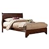 BOWERY HILL Full Size Wood Sleigh Bed Box Spring Required in Cappuccino Brown